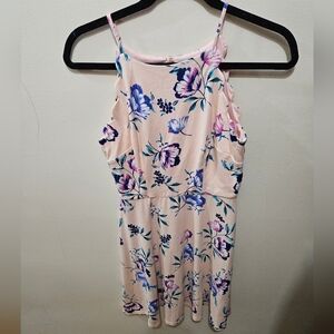 IN San Francisco Pink Floral Tank Vacation  Cruise Spring Summer Dress Small